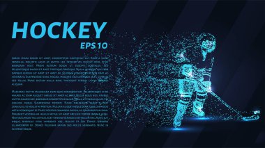 Parçacıkların hokeyi. Hokey daireler ve noktalardan oluşur. Vektör illüstrasyonu.