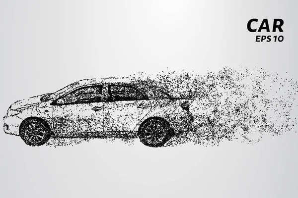 Машина Частинок Автомобіль Складається Кіл Точок Векторні Ілюстрації — стоковий вектор
