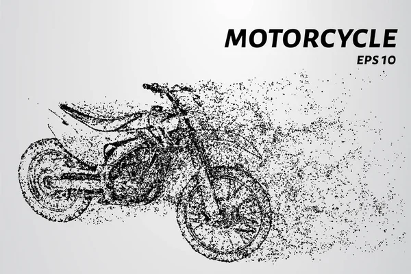 Motocycle Partir Particules Avec Une Motocyclette Vent Souffle Sur Les — Image vectorielle