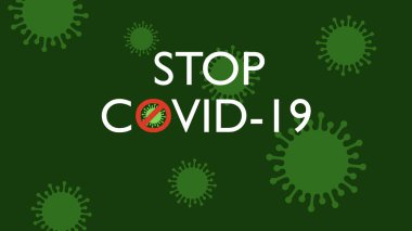 COVID-19 salgınını durdurma görüntüsü. Koronavirüs salgınını durdurun..