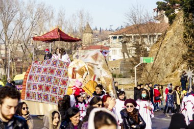 Gürcistan, Tiflis, - 08 Ocak 2020 Yılbaşı günü Tiflis 'in merkez caddelerinde geçit töreni (Alilo)