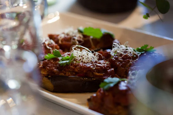 Aubergine Snack. Eggplant caviar