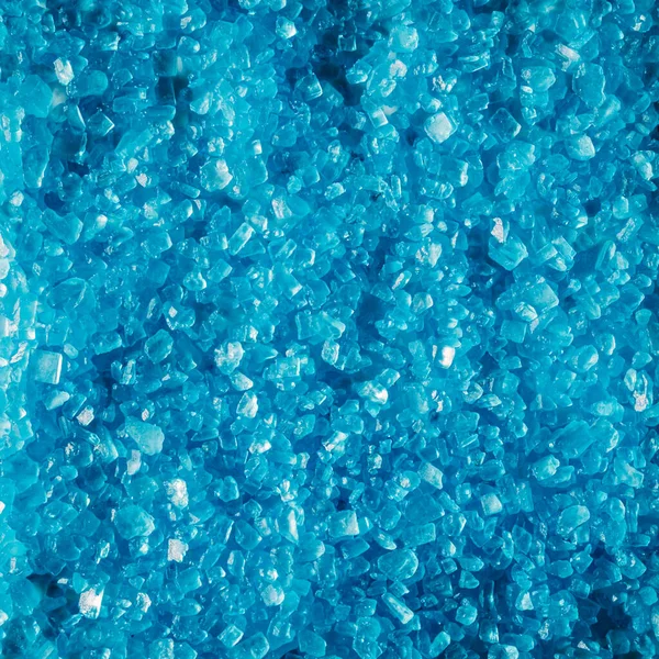 Blue salt crystals textured background