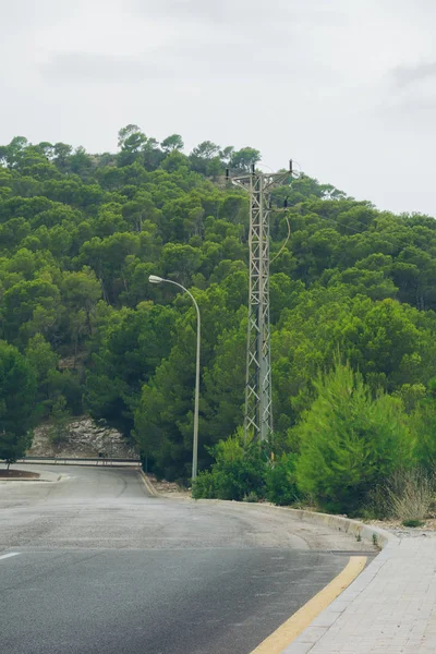 Country road at spanish landscape — Stock Photo, Image