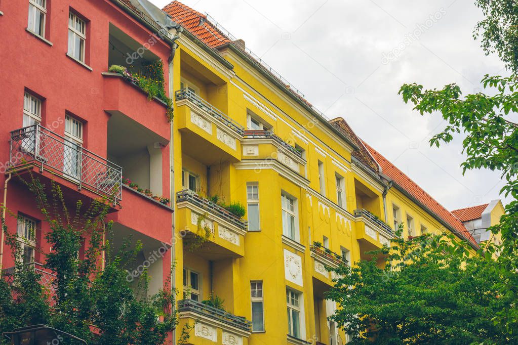 red and yellow houses at berlin