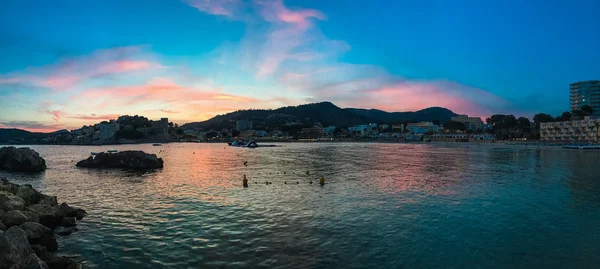 güzel deniz ve sillhouettes Mallorca