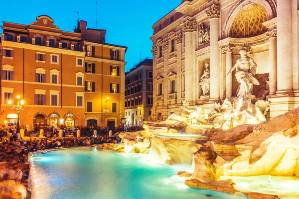 View of the Trevi Fountain, Rome illuminated