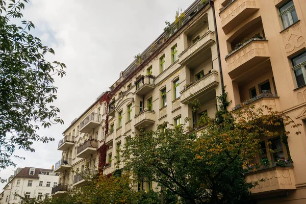 Straat Met Huizen Prenzlauer Berg — Stockfoto