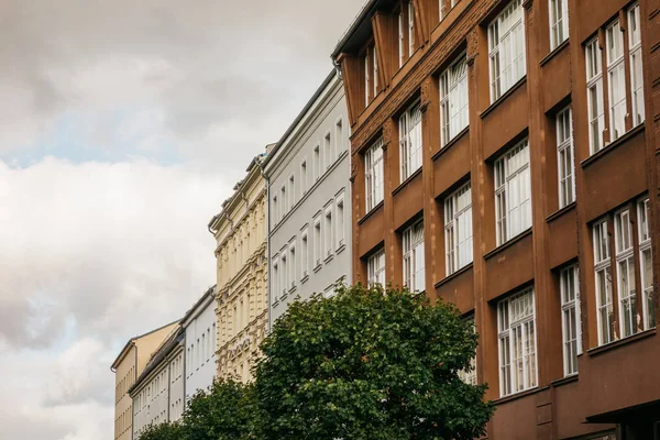 Casas Uma Linha Cidade Alemã — Fotografia de Stock