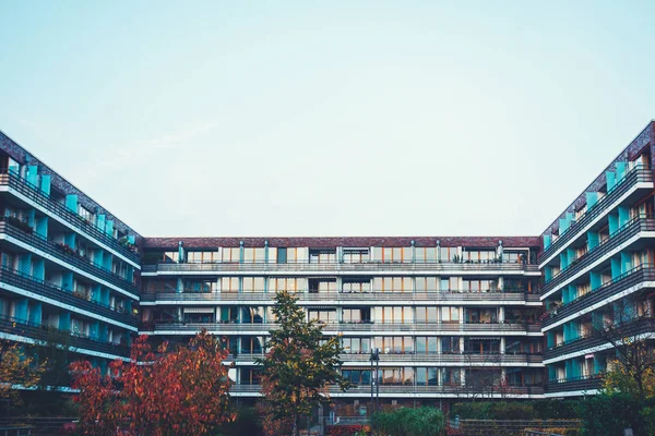 Gran Complejo Apartamentos Con Edificios Ladrillo — Foto de Stock