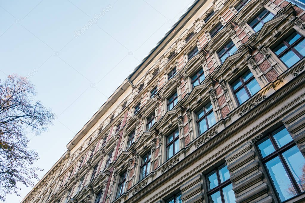 detailed view of residential facade in hdr look