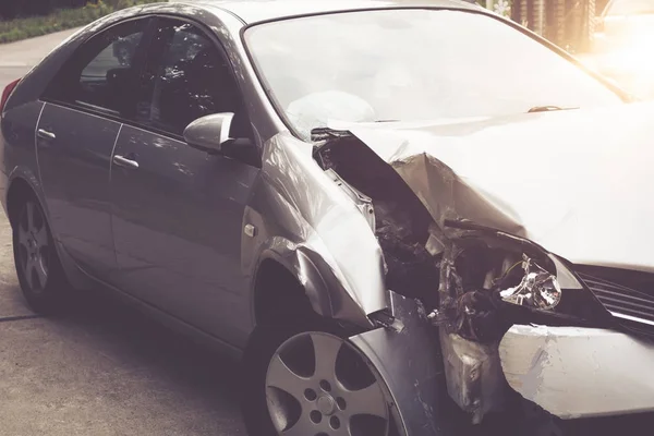 Розбився Автомобіль Після Аварії — стокове фото