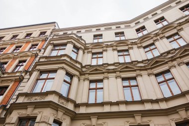 low angle view of residential vintage building in berlin