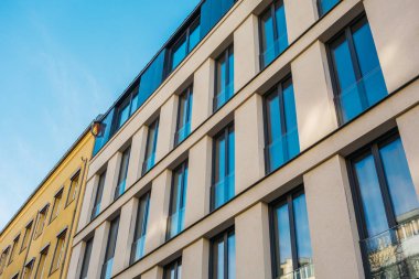 low angle view of futuristic facade