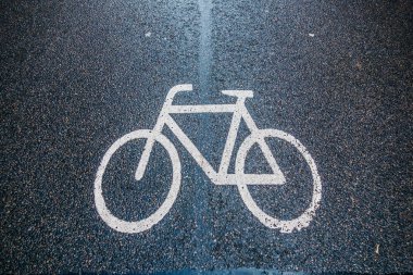 bicycle traffic sign on the road