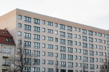 low colored plattenbau building in berlin