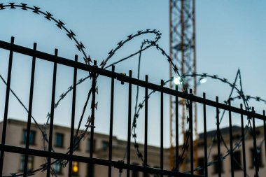 Barbed Wire on a construction site