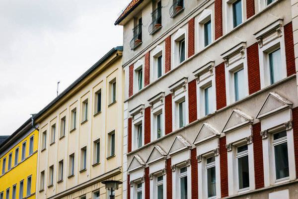 Vintage houses at berlin in a row