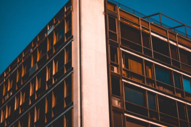 high contrasted picture of office building