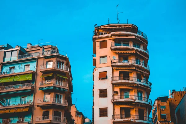 two typical apartment houses at thessaloniki, greece