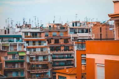 typical apartment buildings in the heart of thessaloniki