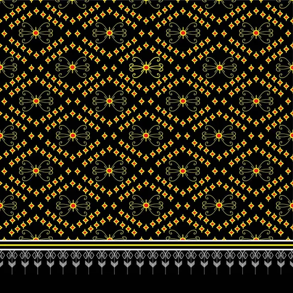 Modèle ethnique géométrique traditionnel — Image vectorielle