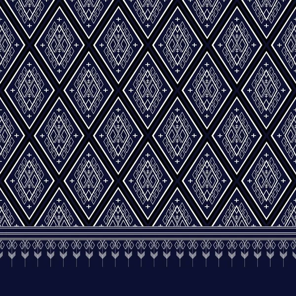 Pola etnis geometris Rancangan tradisional untuk latar belakang, karpet, wallpaper, pakaian, pembungkus, Batik, kain, sarong, gambar Vektor gaya bordir. - Stok Vektor