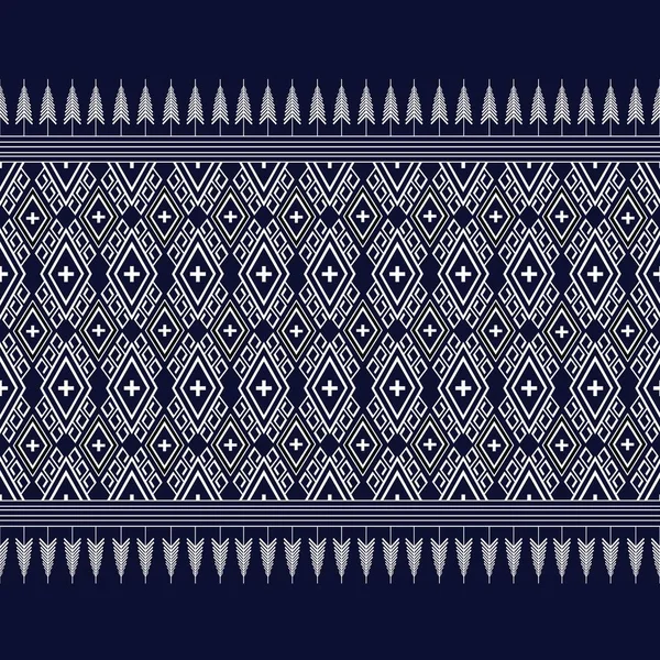 Geometryczny etniczny wzór tradycyjny Projekt tła, dywan, tapety, odzież, opakowanie, Batik, tkanina, sarong, Wektor Ilustracja haft styl. — Wektor stockowy