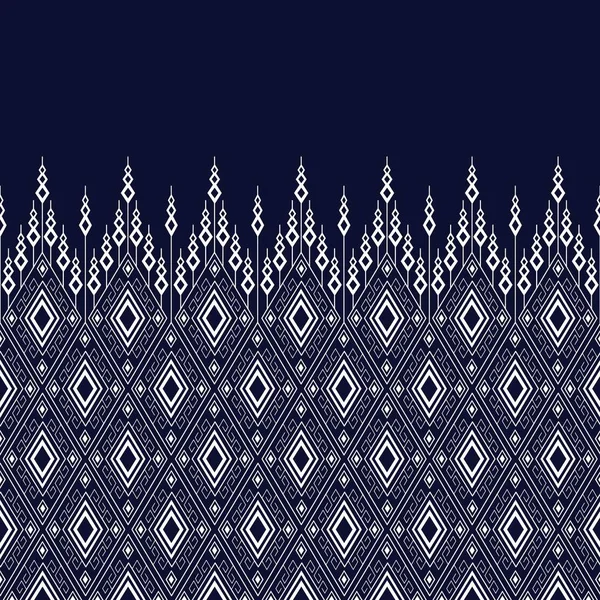 Geometrik etnik kalıp geleneksel arka plan, halı, duvar kağıdı, giysi, ambalaj, Batik, kumaş, sarong, Vektör illüstrasyon nakış tarzı.