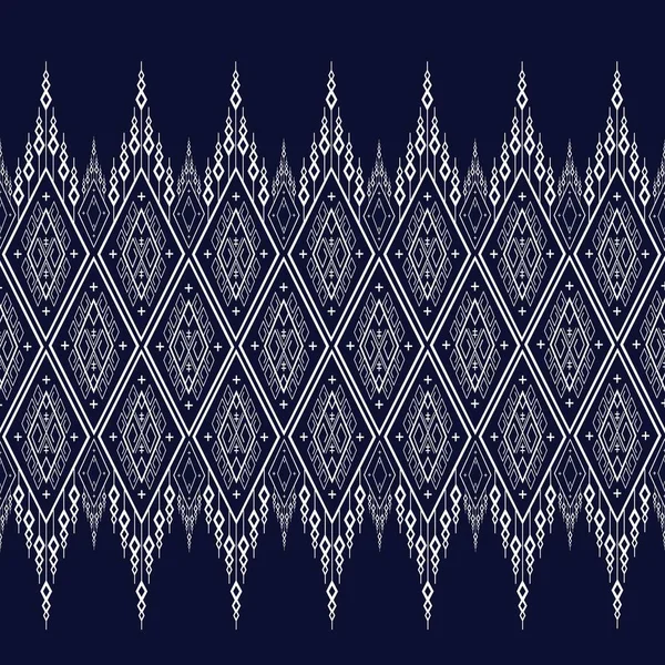 Geometrische etnische patroon traditioneel Ontwerp voor achtergrond, tapijt, behang, kleding, verpakking, Batik, stof, sarong, Vector illustratie borduurstijl. — Stockvector
