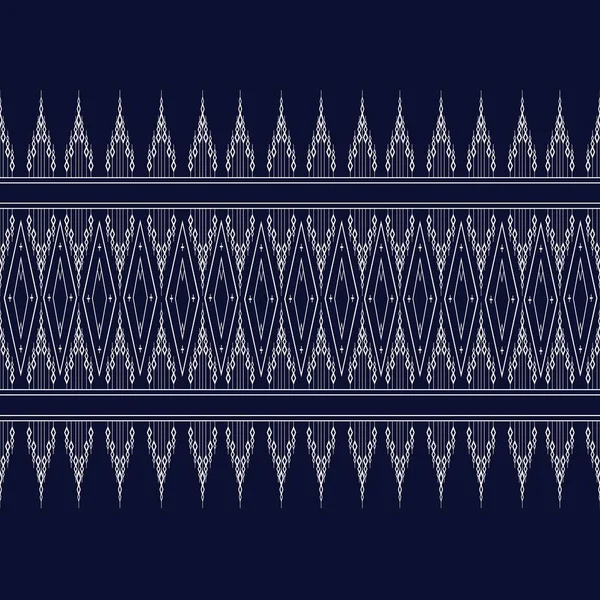 Diseño tradicional de patrón étnico geométrico para fondo, alfombra, papel pintado, ropa, envoltura, Batik, tela, sarong, estilo de bordado de ilustración vectorial. — Vector de stock