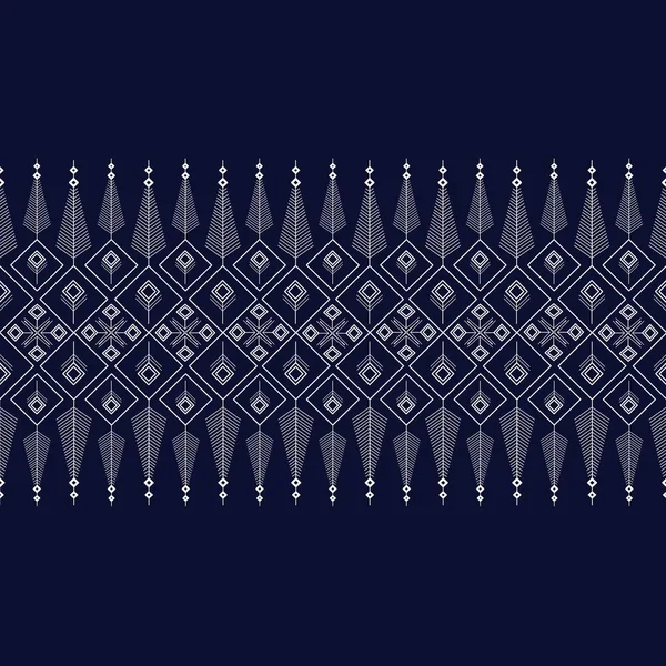 Geometrische ethnische Muster traditionelles Design für Hintergrund, Teppich, Tapete, Kleidung, Verpackung, Batik, Stoff, Sarong, Vector Illustration Stickereistil. — Stockvektor