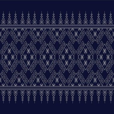 Geometrik etnik kalıp geleneksel arka plan, halı, duvar kağıdı, giysi, ambalaj, Batik, kumaş, sarong, Vektör illüstrasyon nakış tarzı.