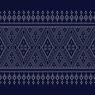 Geometrik etnik kalıp geleneksel arka plan, halı, duvar kağıdı, giysi, ambalaj, Batik, kumaş, sarong, Vektör illüstrasyon nakış tarzı.