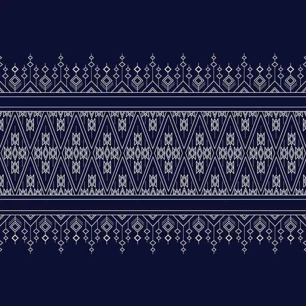 Geometrik etnik kalıp geleneksel arka plan, halı, duvar kağıdı, giysi, ambalaj, Batik, kumaş, sarong, Vektör illüstrasyon nakış tarzı.