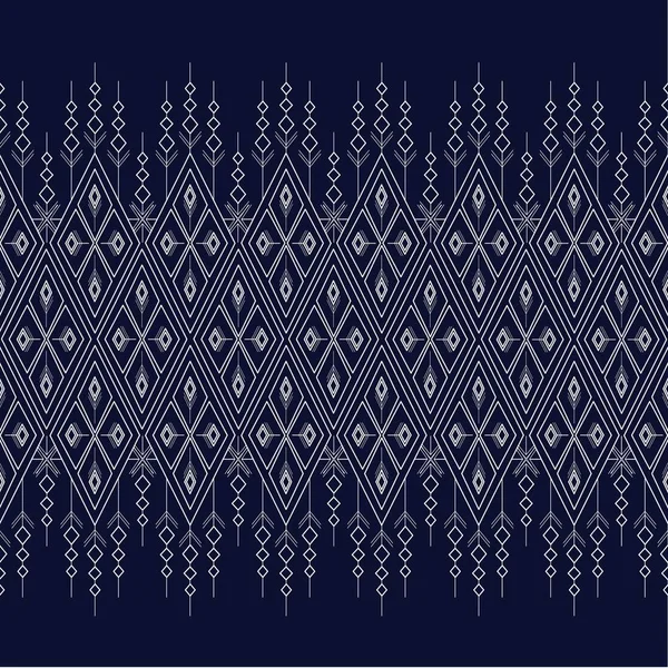 Geometrik etnik kalıp geleneksel arka plan, halı, duvar kağıdı, giysi, ambalaj, Batik, kumaş, sarong, Vektör illüstrasyon nakış tarzı.