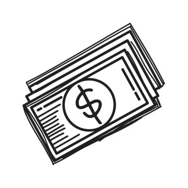 el çizmek doodle Doları para birimi simgesi