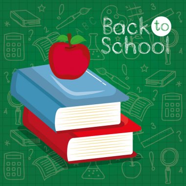 okul öğeleri illüstrasyon vektör