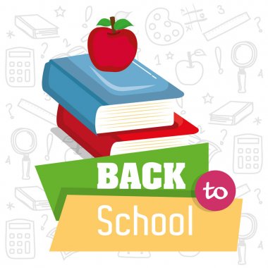 okul öğeleri illüstrasyon vektör