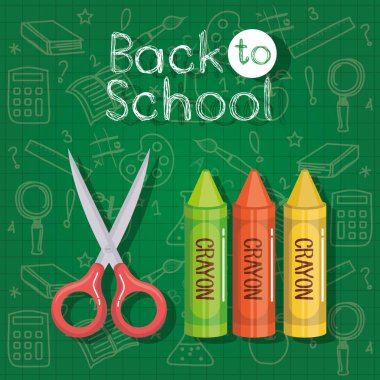 okul öğeleri illüstrasyon vektör