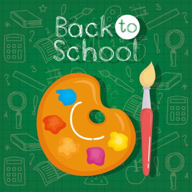 okul öğeleri illüstrasyon vektör