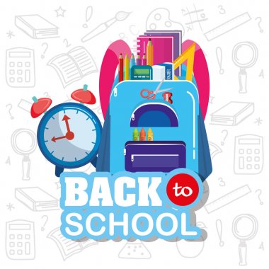 okul öğeleri illüstrasyon vektör