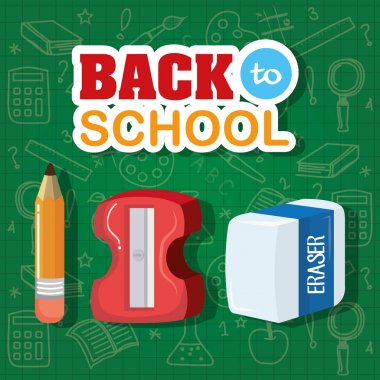 okul öğeleri illüstrasyon vektör