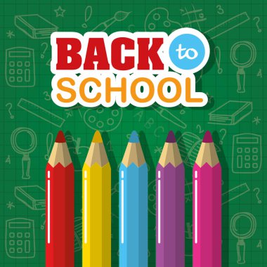 okul öğeleri illüstrasyon vektör