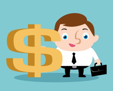 işadamı para sembol ile başarılı