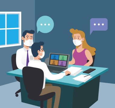 Belge stratejisi ve bağlantısız vektör illüstrasyonuyla iş adamları büroda.