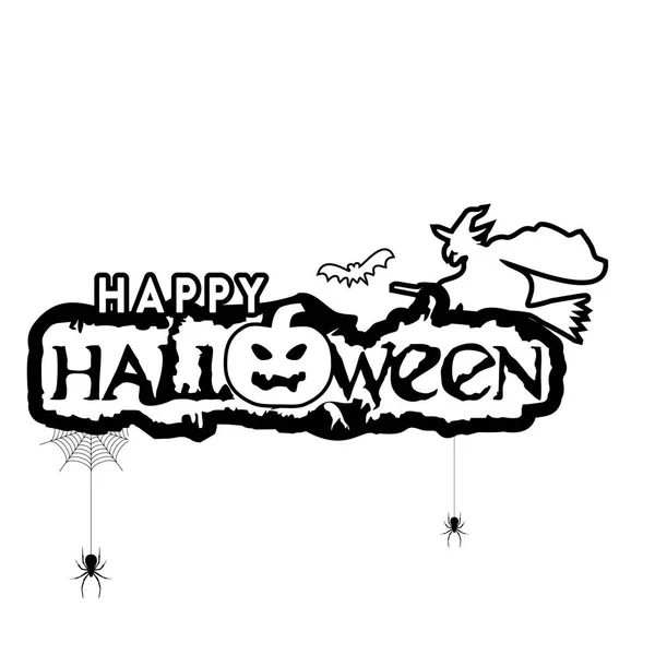 Vrolijke Halloween. Vectorillustratie, Halloween achtergrond — Stockvector