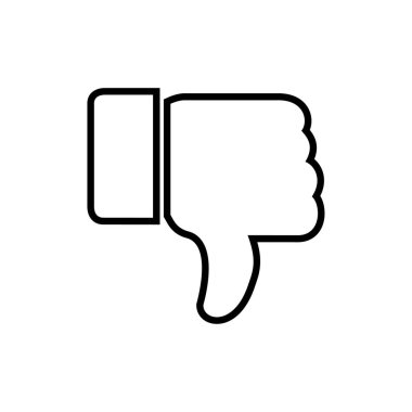 başparmak aşağı vektör simgesi