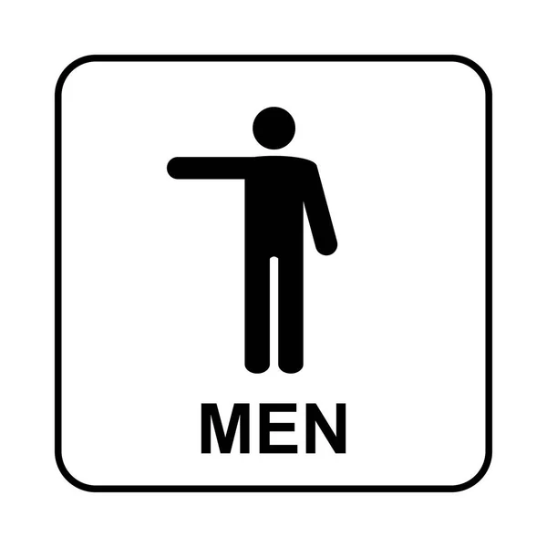 トイレのサイン。トイレ男性 — ストックベクタ
