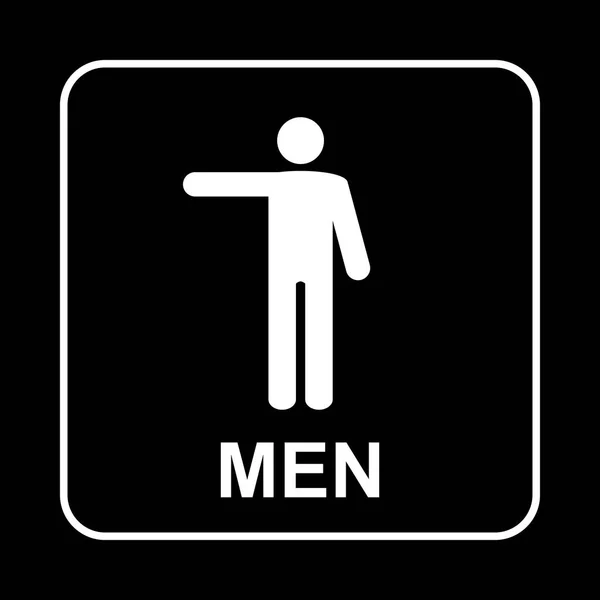 Panneau de toilettes. WC hommes — Image vectorielle